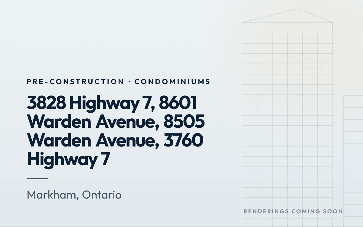 3828 Highway 7, 8601 Warden Avenue, 8505 Warden Avenue, 3760 Highway 7 rendering
