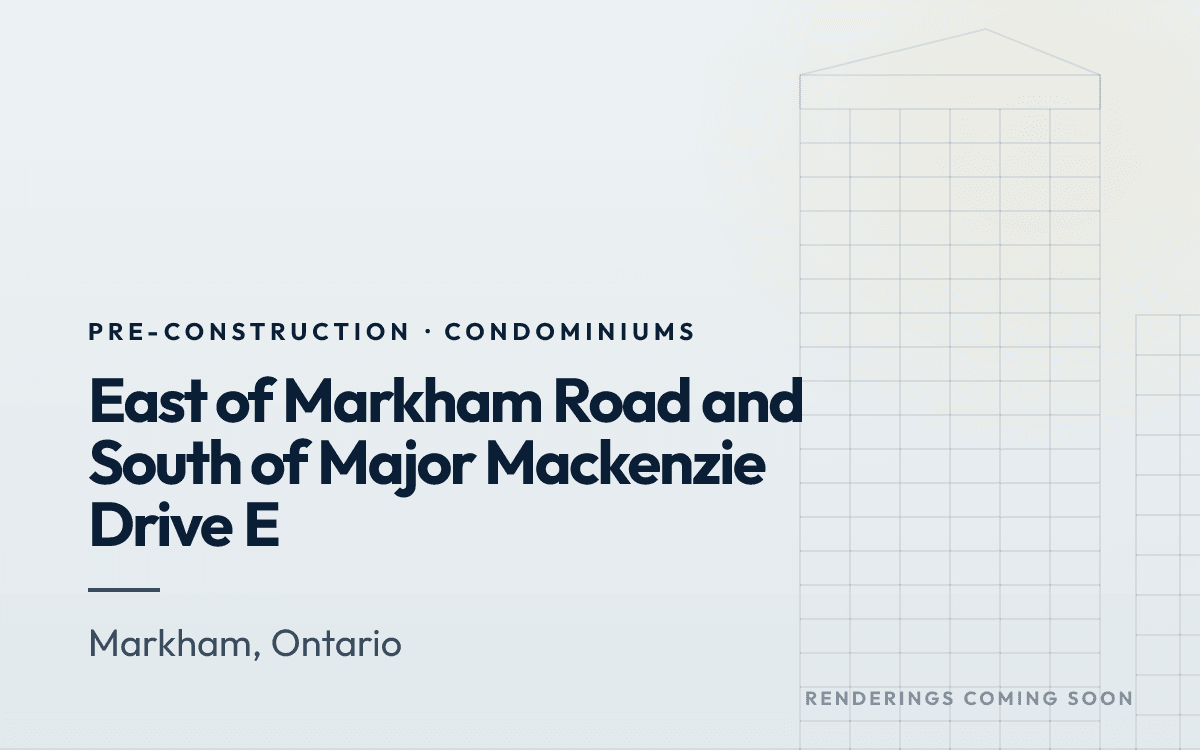 East of Markham Road and South of Major Mackenzie Drive E rendering