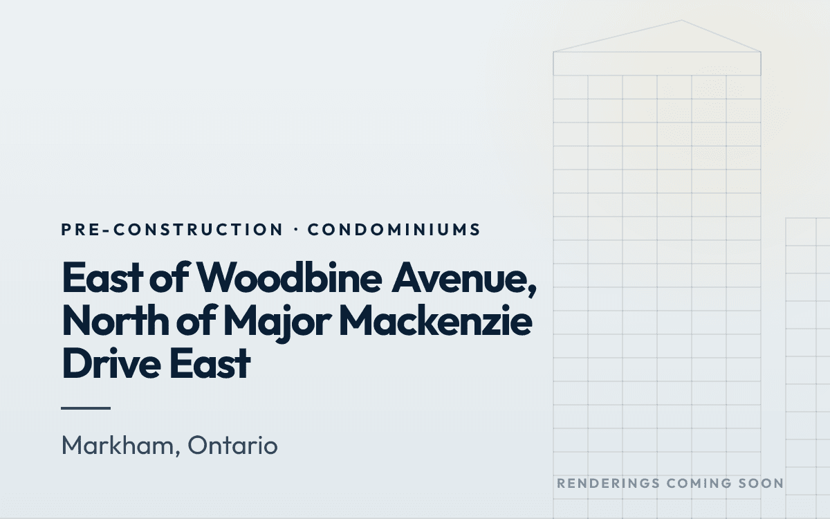 East of Woodbine Avenue, North of Major Mackenzie Drive East rendering