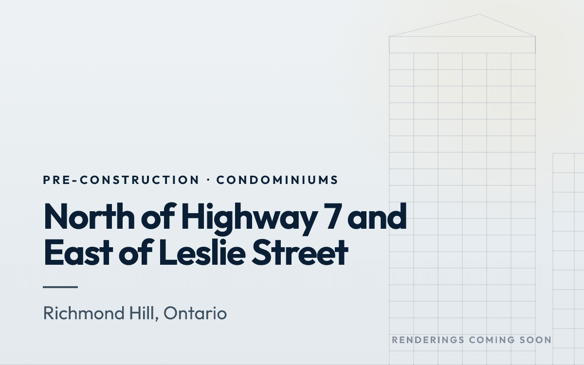 North of Highway 7 and East of Leslie Street rendering