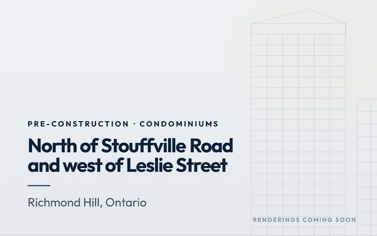North of Stouffville Road and west of Leslie Street rendering
