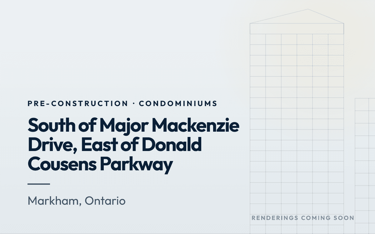 South of Major Mackenzie Drive, East of Donald Cousens Parkway rendering