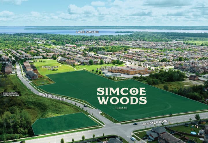 Simcoe Woods Townhomes & Detached Homes rendering