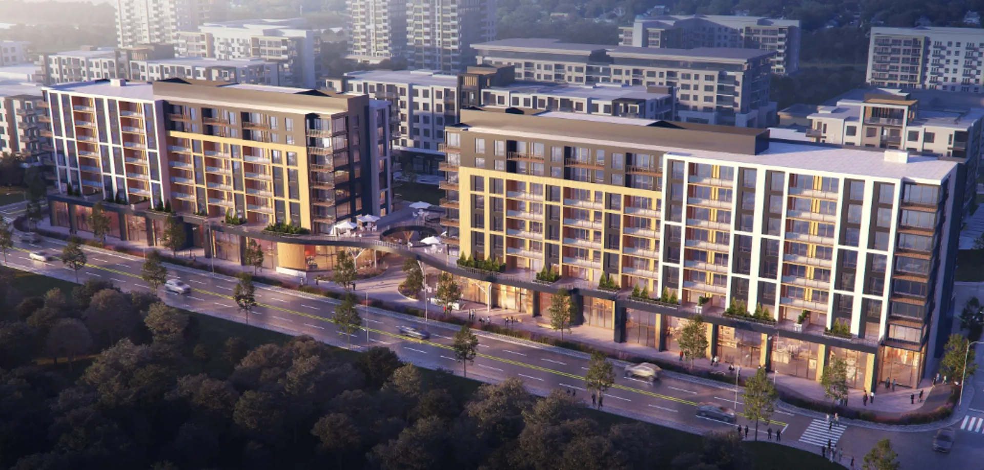 Plaza at West District rendering
