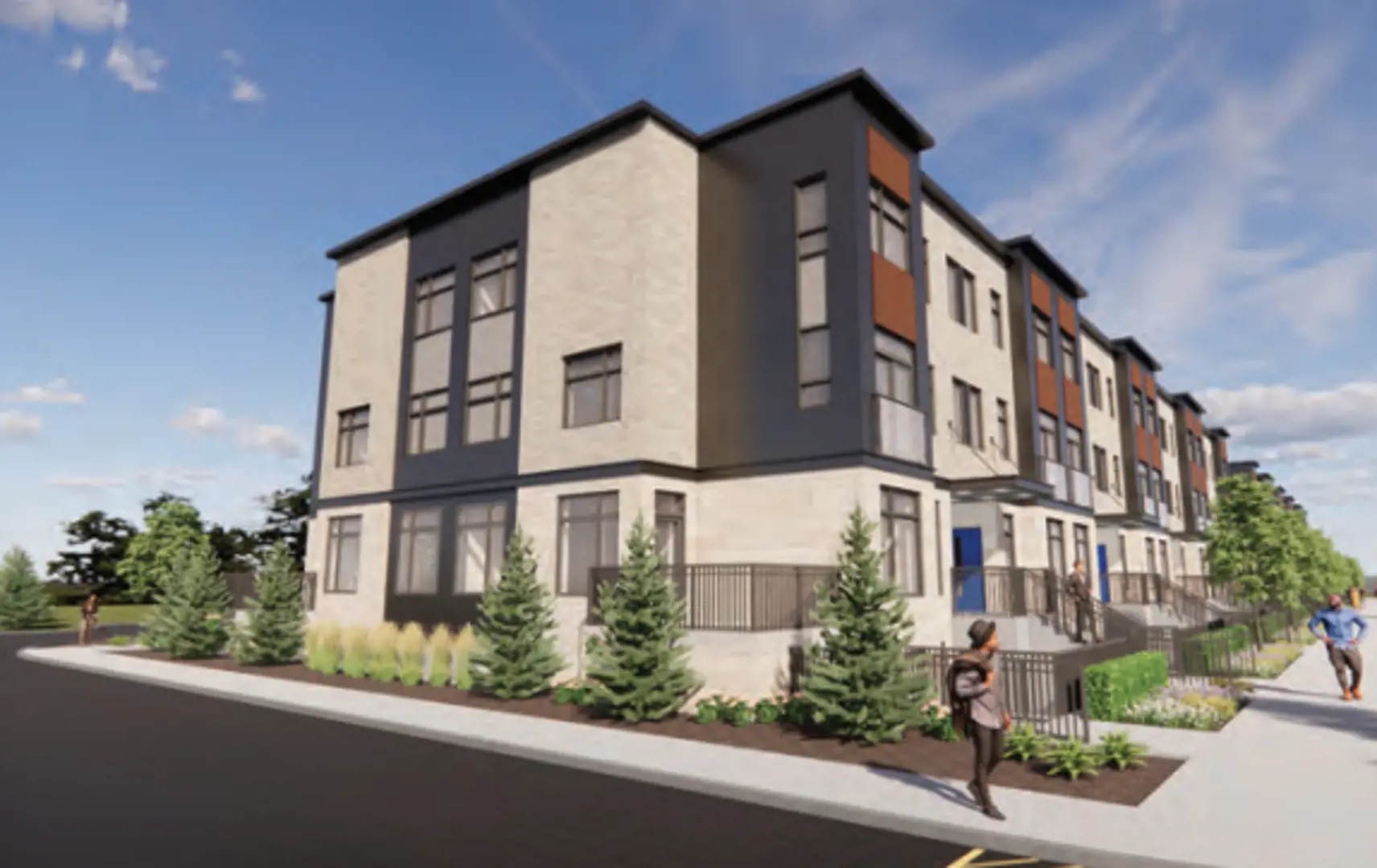 1407-1427 Hyde Park Road Townhomes rendering