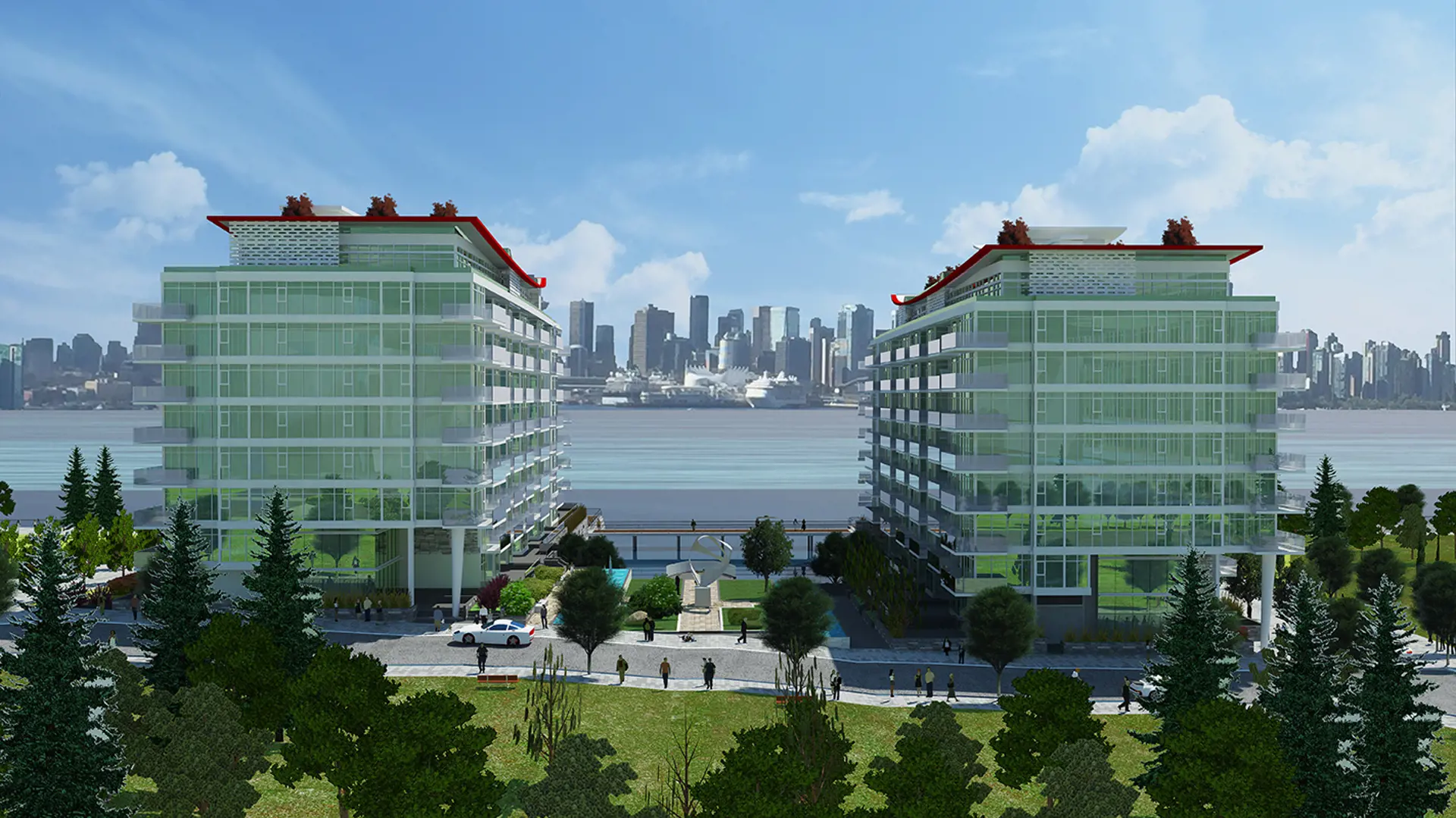 Cascade at the Pier Condos rendering