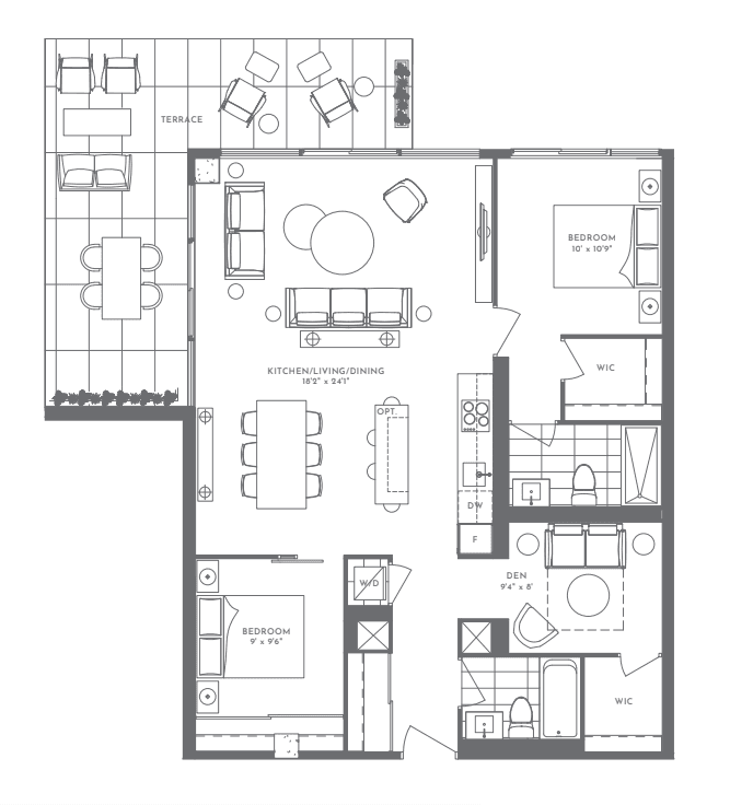Wonder Condos · 2 bed + den — photo 2