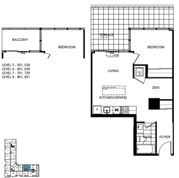 Linea Modern Condos · 1 bed + den — photo 2