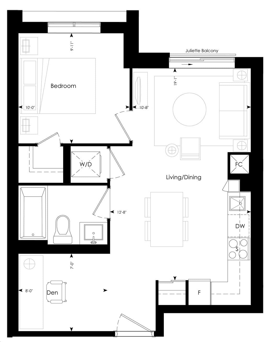 Y and S Condo · 1 bed + den — photo 2