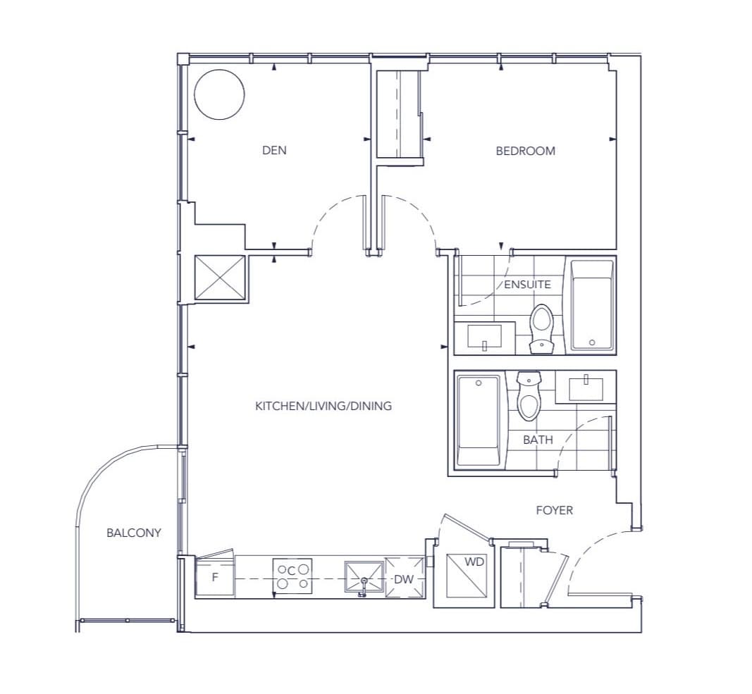 Festival Tower A · 1 bed + den — photo 2