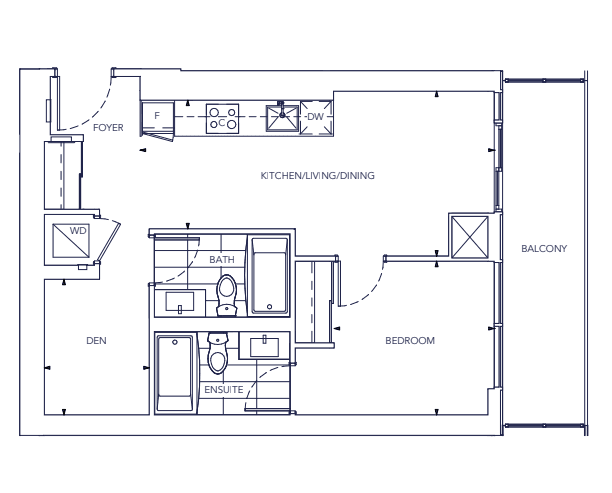 Festival Tower A · 1 bed + den — photo 2