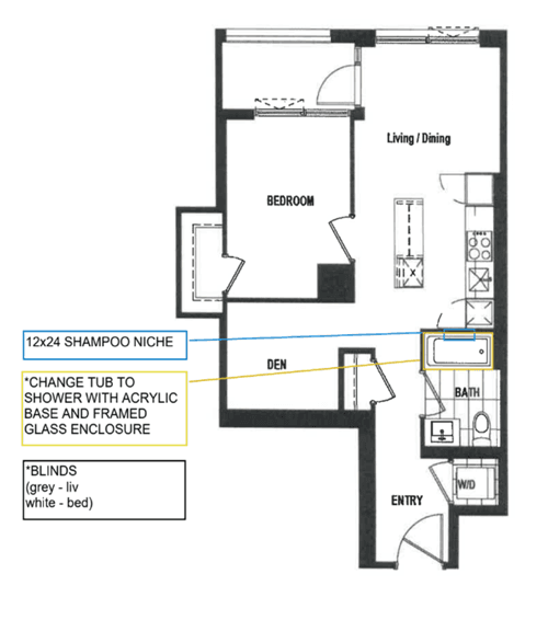Square One District · 1 bed + den — photo 2