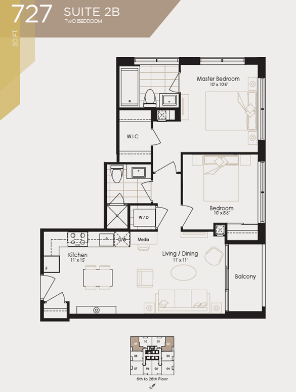 Edge Towers 1 · 2 bed — photo 2