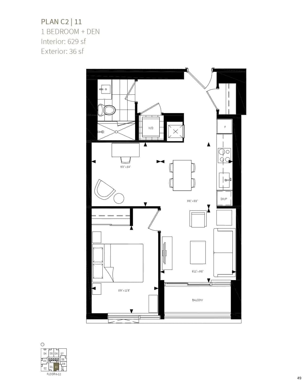 Burke Condos · 1 bed + den — photo 2