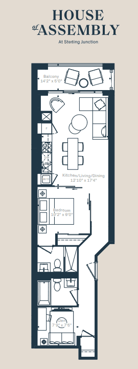 THE HOUSE OF ASSEMBLY · 1 bed + den — photo 2