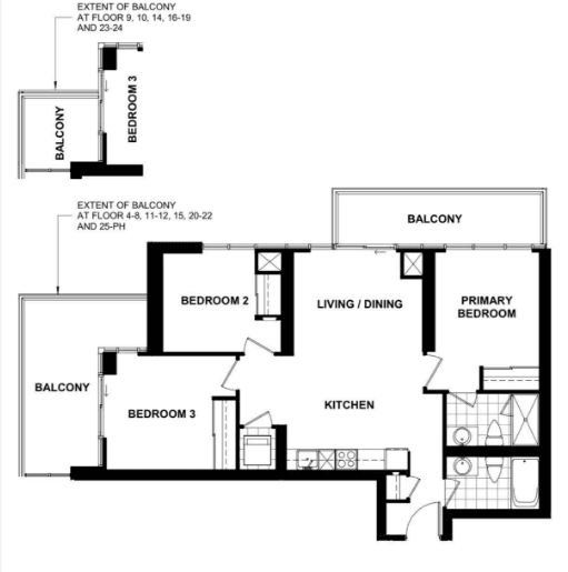 UC Tower 2 · 3 bed — photo 2