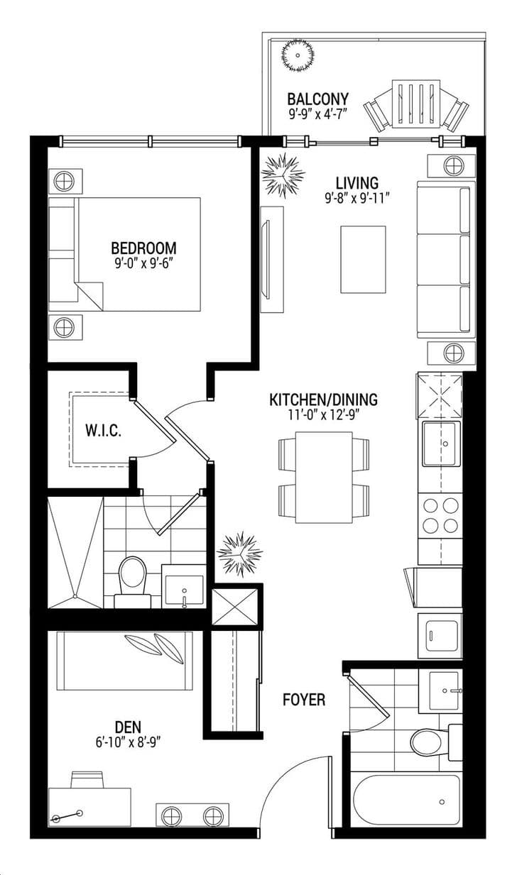 Highland Commons · 1 bed + den — photo 2
