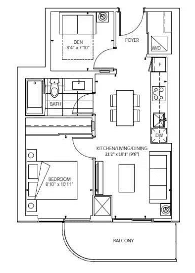 Grand Festival Tower C · 1 bed + den — photo 2