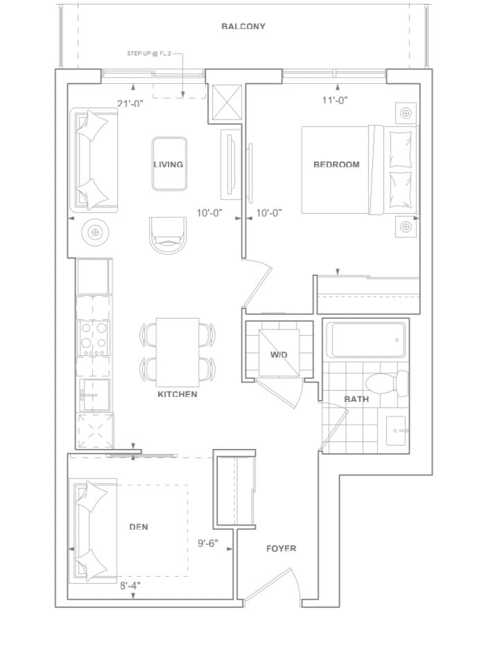 Joy Station A · 1 bed + den — photo 2