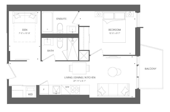 Kipling Station Condos · 1 bed + den — photo 2