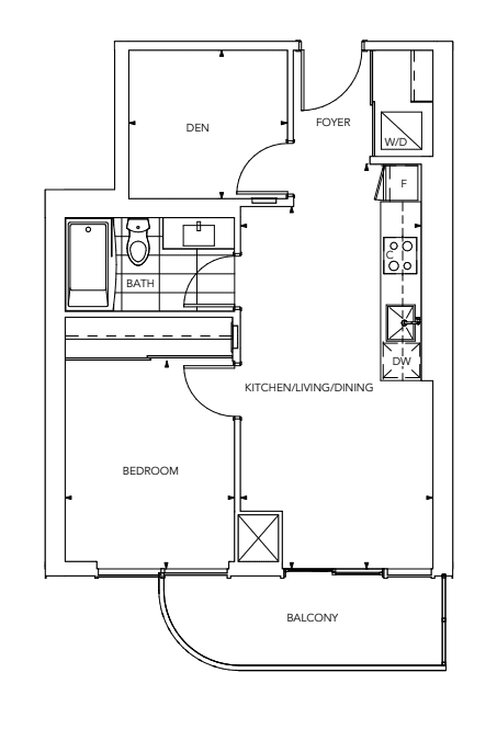 Grand Festival Tower C · 1 bed + den — photo 2