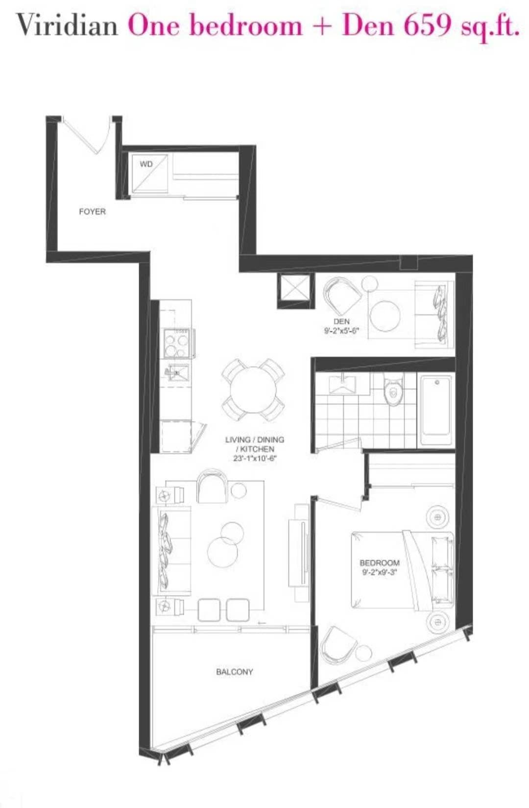 Artists Alley · 1 bed + den — photo 2
