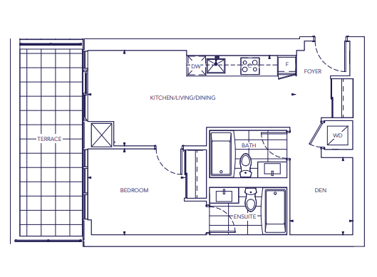 Festival Tower A · 1 bed + den — photo 2