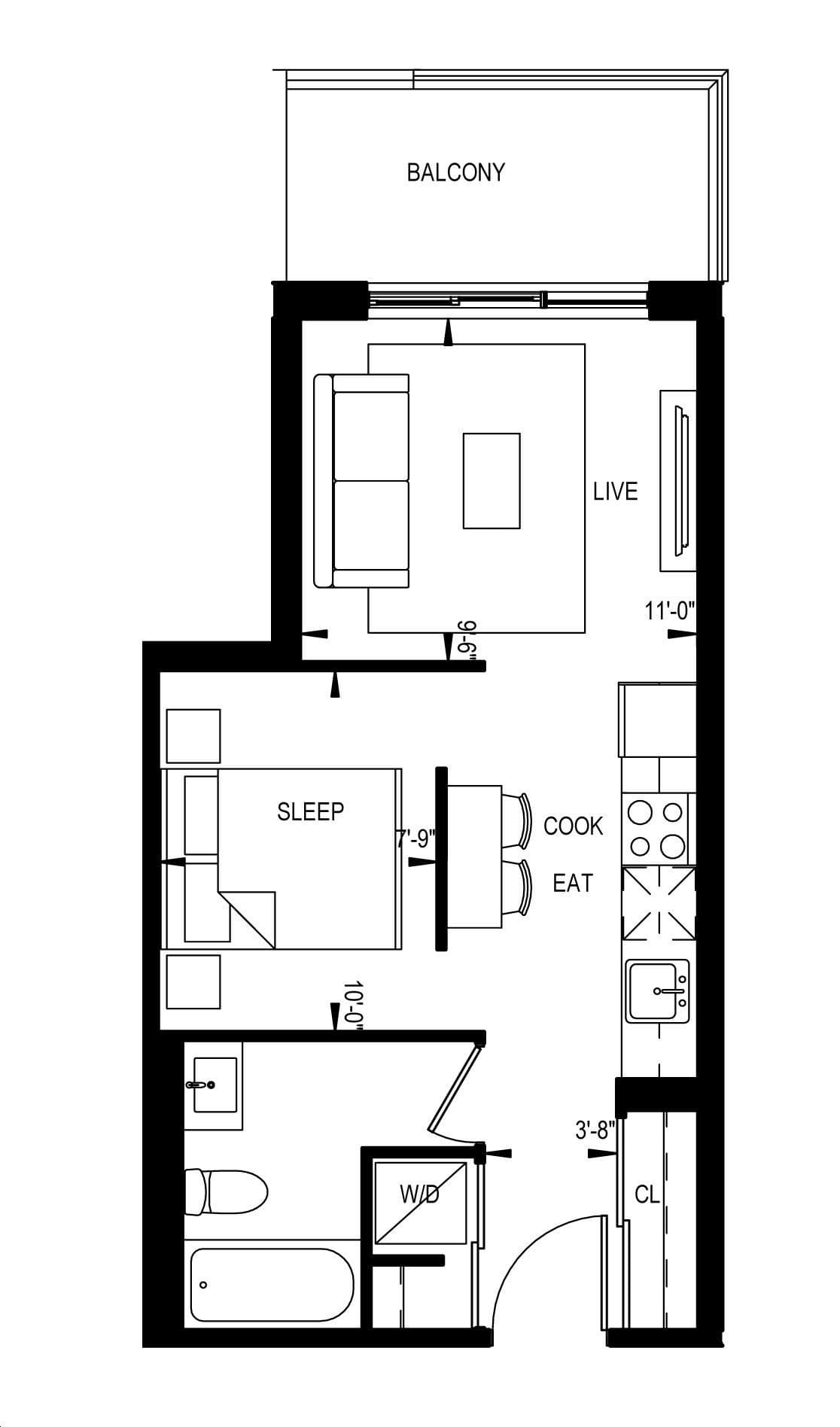 QA Condos · 1 bed — photo 2