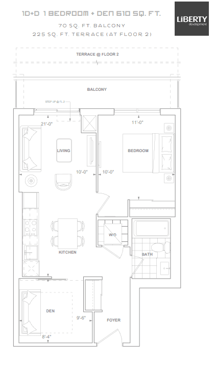 Joy Station A · 1 bed + den — photo 2