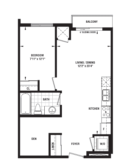 The Way Urban Towns · 1 bed + den — photo 2