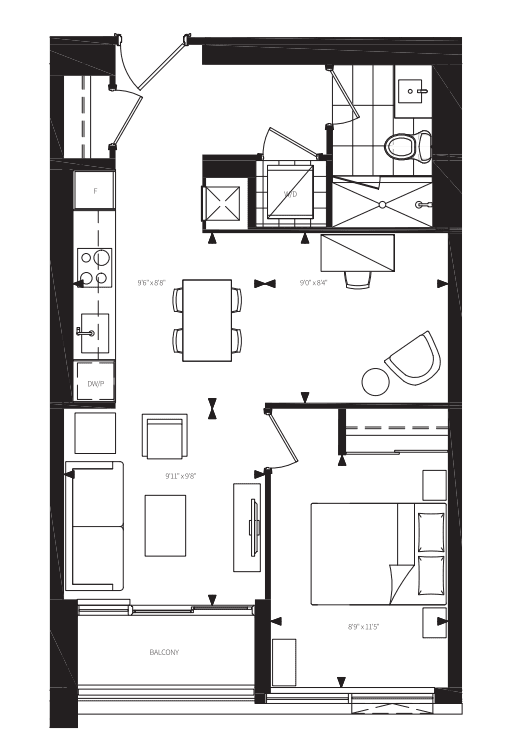 Burke Condos · 1 bed + den — photo 2