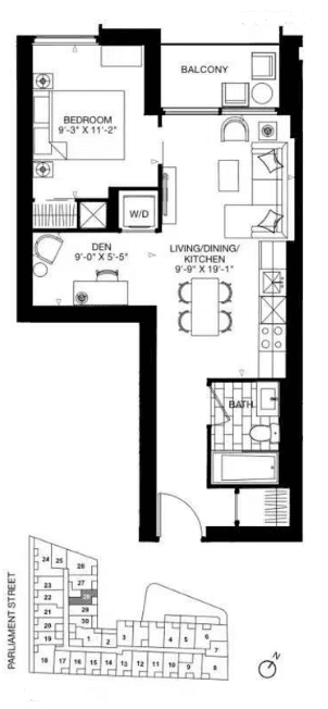 The Goode Condos · 1 bed + den — photo 2