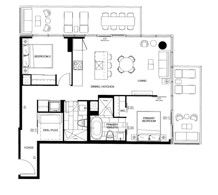 Central Park · 2 bed + den — photo 2