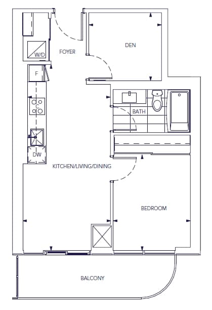 Festival · 1 bed + den — photo 2