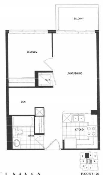 Gemma Condos · 1 bed + den — photo 2