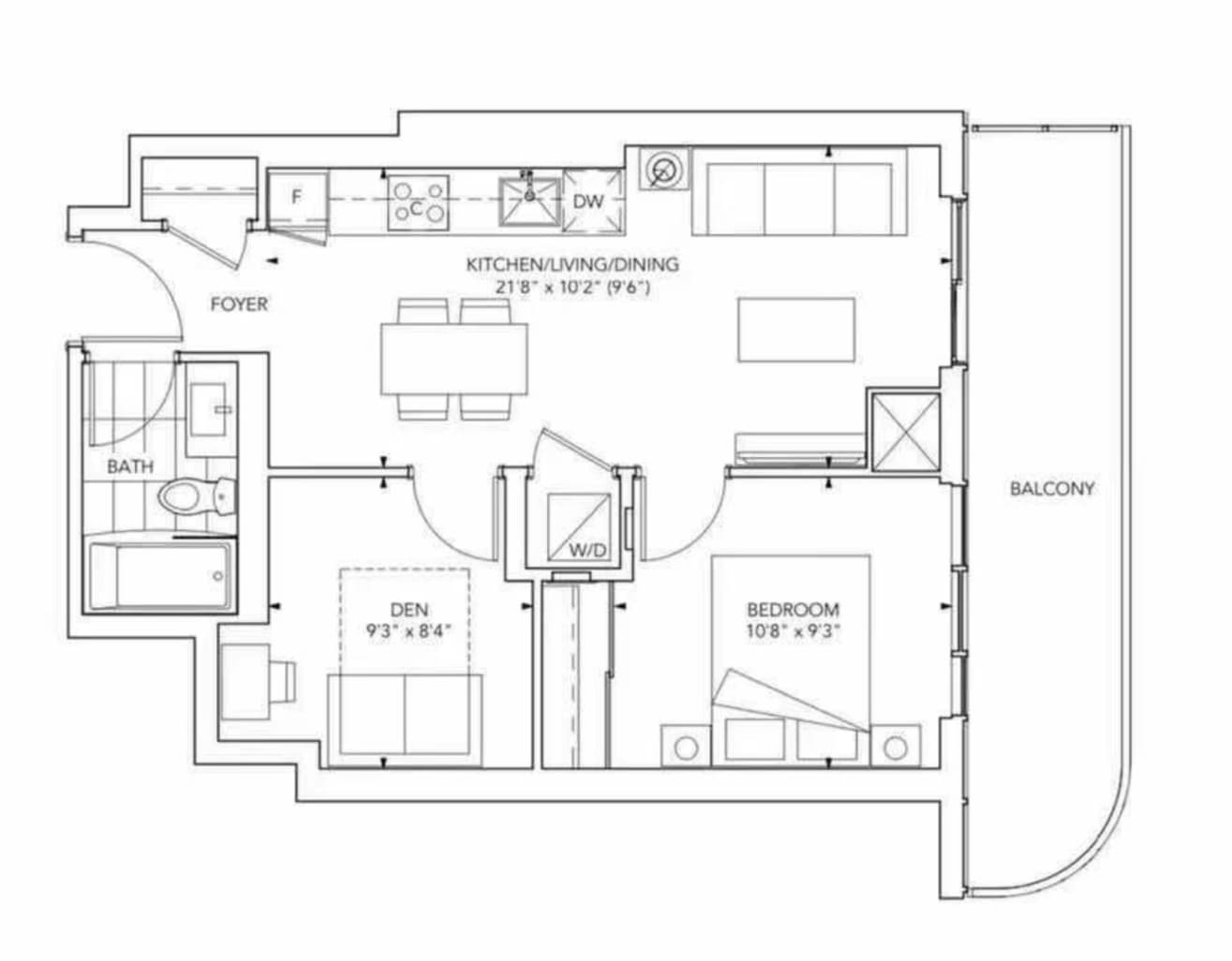 Grand Festival Tower D · 1 bed + den — photo 2