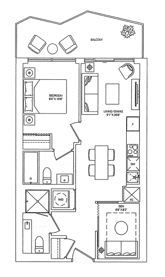 Untitled Condo · 1 bed + den — photo 2