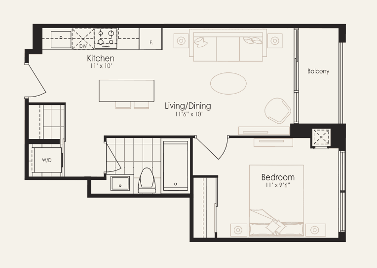 Edge tower 2 · 1 bed — photo 2