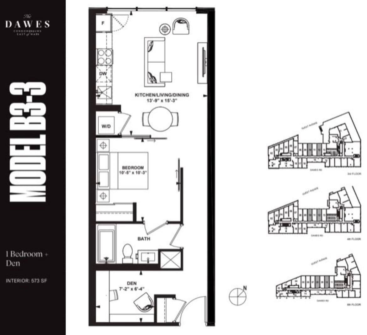Dawes Condos · 1 bed + den — photo 2