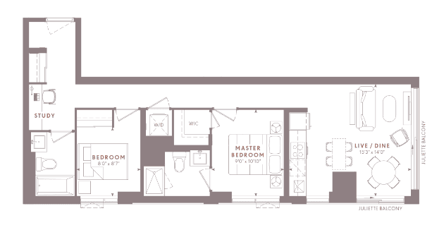 The Tailor · 2 bed + den — photo 2