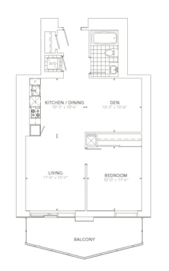 SkyTower Condos · 1 bed + den — photo 2