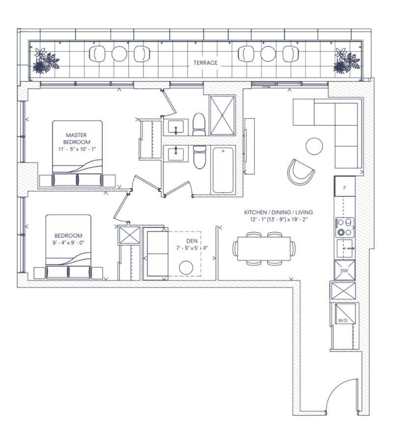 28 Eastern Condos · 2 bed + den — photo 2