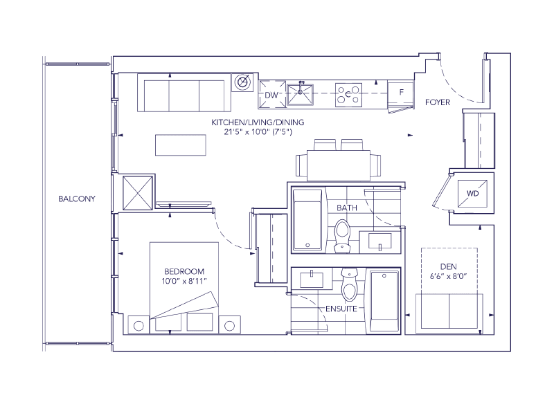Festival · 1 bed + den — photo 2