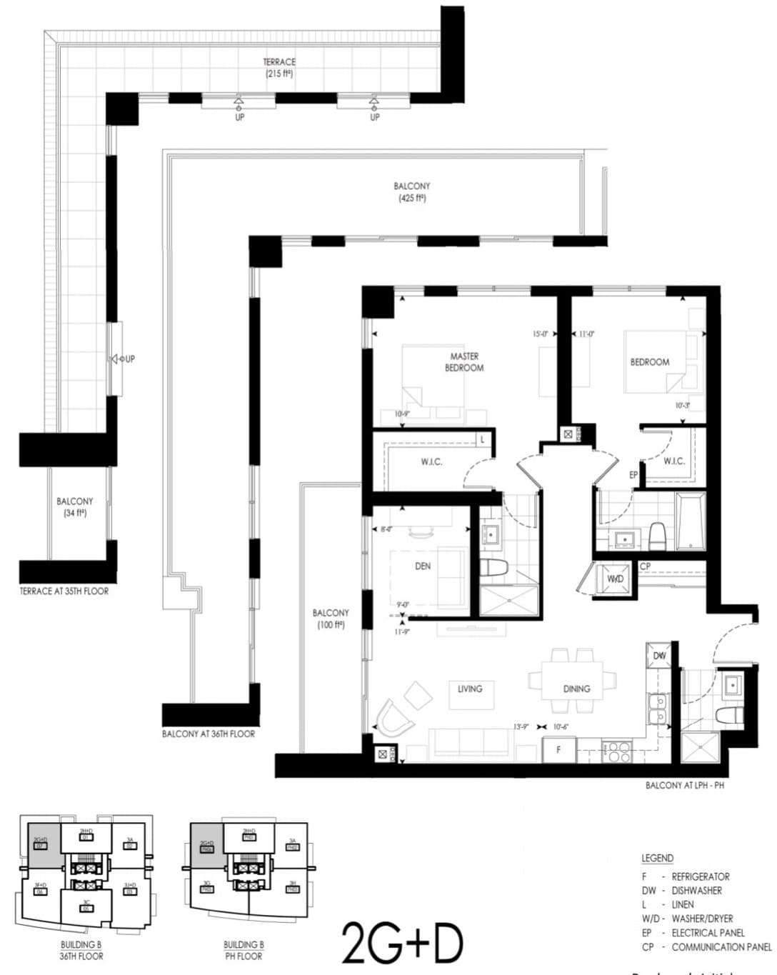 Pavilia B · 2 bed + den — photo 2