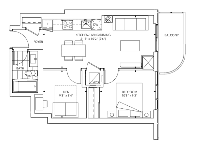 Grand Festival Tower C · 1 bed + den — photo 2