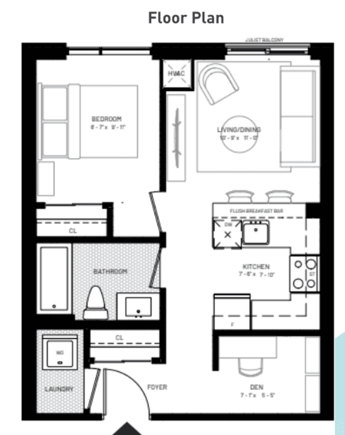 Radio Arts Condos · 1 bed + den — photo 2