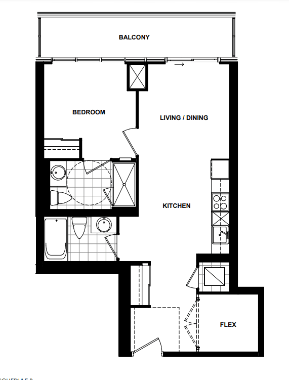 UC Tower 2 · 1 bed + den — photo 2