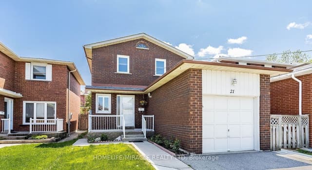 Detached at 21 Tralee Street, Brampton, ON L6Z 2Z6