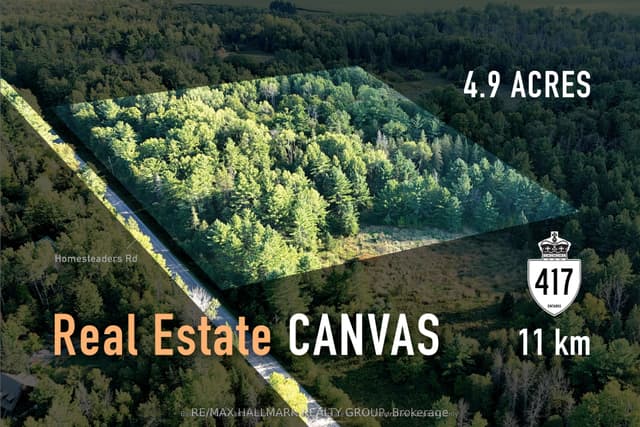 Vacant Land at 0 (B) HOMESTEADERS Road, Carp - Dunrobin - Huntley - Fitzroy and Area, ON K0A 1X0