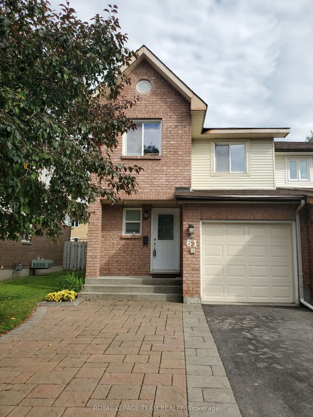 Att/Row/Townhouse at 61 McGibbon Drive, Kanata, ON K2L 4A6